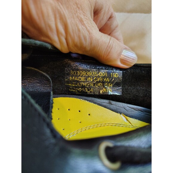 Polo Ralph Lauren Leather Boat Shoes - Men’s Size 11D - Black with Yellow... main image 11